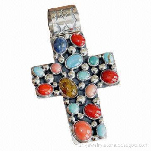 Turquoise Cross Jewelry/Beads/Pendant/Necklace